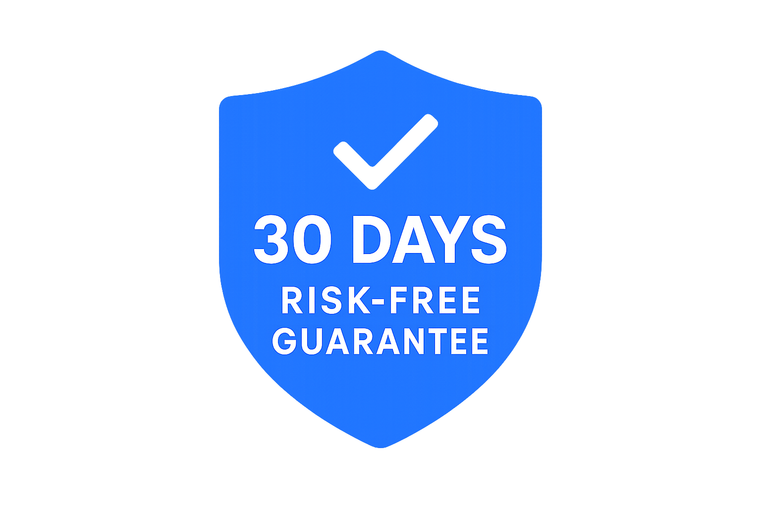 Our 30-Day Risk-Free Guarantee blue icon